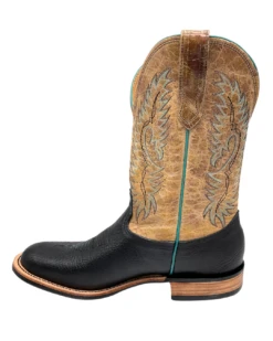 'Fenoglio' Men's 12" Bull Hide Western Round Toe - Black / Tan -Outdoor Clothing Store FB131512572 1024x1024@2x