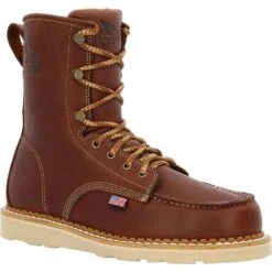 'Georgia Boot' Men's 8" Wedge Moc Toe EH Soft Toe - Brown -Outdoor Clothing Store GB00480 1024x1024@2x