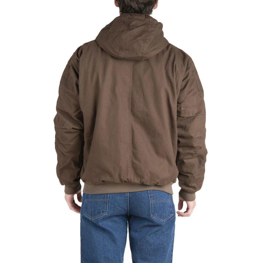 'Berne' Men's Highland Washed Hooded Jacket - Bark 'Berne' Men's Highland Washed Hooded Jacket - Bark -Outdoor Clothing Store