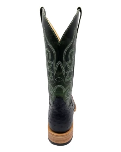 'Anderson Bean' Men's 13" HorsePower Top Hand Full Quill Ostrich - Black / Emerald Explosion -Outdoor Clothing Store HP80045 1024x1024@2x