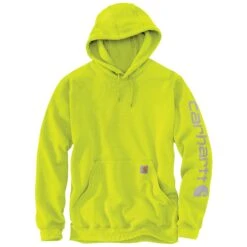 'Carhartt' Men's Midweight Logo Hoodie - Brite Lime