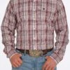 'Cinch' Men's Plaid Long Sleeve Button Down - White / Red 1 'Cinch' Men's Plaid Long Sleeve Button Down - White / Red -Outdoor Clothing Store MTW1105391 1 1024x1024@2x