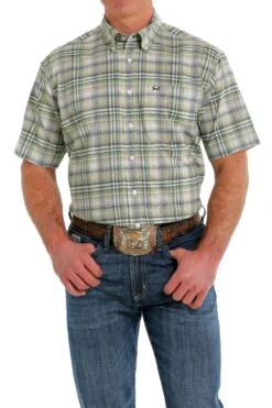 'Cinch' Men's ArenaFlex Plaid Classic Fit Button Down - Multi