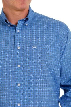 'Cinch' Men's ArenaFlex Print Classic Fit Button Down - Royal -Outdoor Clothing Store MTW1862017 4 1024x1024@2x