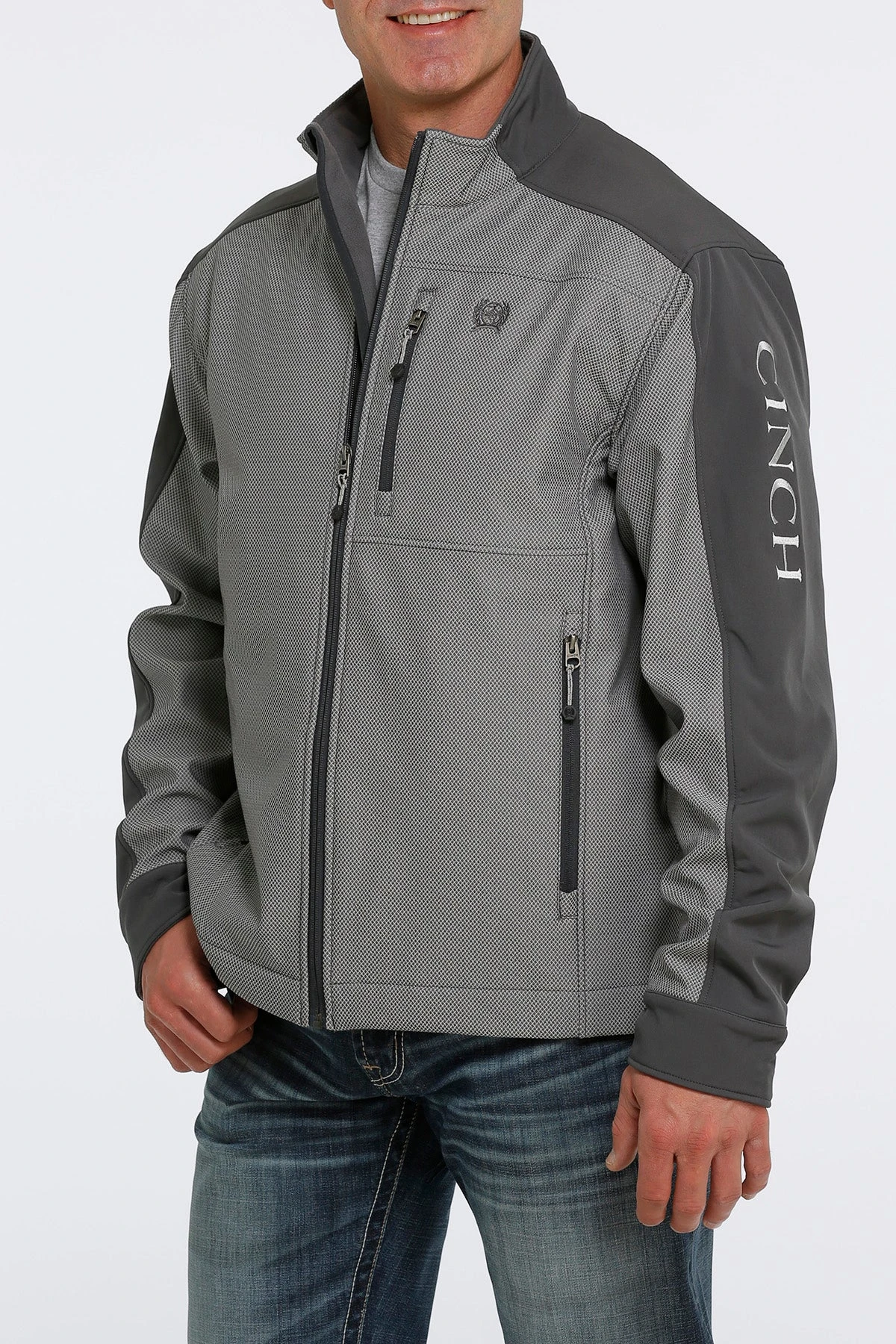 'Cinch' Men's Concealed Carry Textured Bonded Jacket - Grey 'Cinch' Men's Concealed Carry Textured Bonded Jacket - Grey -Outdoor Clothing Store MWJ1565001
