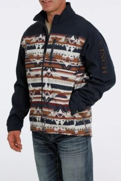 'Cinch' Men's Bonded Jacket - Navy Aztec -Outdoor Clothing Store MWJ1583001 2 1024x1024@2x