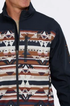 'Cinch' Men's Bonded Jacket - Navy Aztec -Outdoor Clothing Store MWJ1583001 5 1024x1024@2x