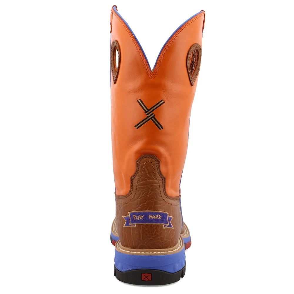 'Twisted X' Men's 12" Western EH Alloy Toe - Tan / Orange 'Twisted X' Men's 12" Western EH Alloy Toe - Tan / Orange -Outdoor Clothing Store