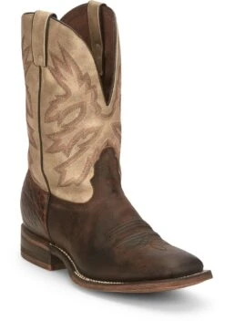 'Nocona' Men's 11" Henry Western Square Toe - Antiqued Brown Cowhide / Vintage Stone -Outdoor Clothing Store NCA 001 HR5570 1024x1024@2x