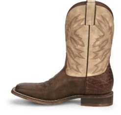 'Nocona' Men's 11" Henry Western Square Toe - Antiqued Brown Cowhide / Vintage Stone -Outdoor Clothing Store NCA 009 HR5570 1024x1024@2x