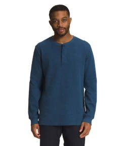 'The North Face' Men's Waffle Henley - Shady Blue