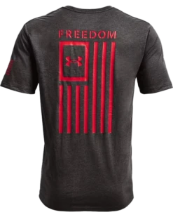 'Under Armour' Men's Freedom Flag T-Shirt - Charcoal Medium Heather / Red