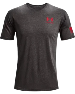 'Under Armour' Men's Freedom Flag T-Shirt - Charcoal Medium Heather / Red -Outdoor Clothing Store PS1370810 019 HF 1024x1024@2x