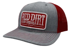 'Red Dirt Hat' Tag Patch Hat - Heather Grey / Red