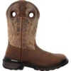 'Rocky' Men's 11" Ram's Horn EH Western Square Toe - Western Dark Brown -Outdoor Clothing Store RKW0393 profile 1024x1024@2x