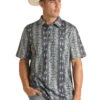 'Panhandle Slim' Men's Aztec Print Polo - Charcoal -Outdoor Clothing Store RRMT51RZMJ 1024x1024@2x