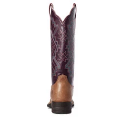 'Ariat' Women's 13" Jackpot Western Square Toe - Tan / Purple -Outdoor Clothing Store S20 WMS WEST Couto 10031429 heel 1024x1024@2x