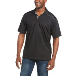 'Ariat' Men's Tek 2.0 Polo - Black