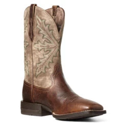 'Ariat' Men's 11" Qualifier Western Square Toe - Wicker -Outdoor Clothing Store S21 MNS WEST 10035901 medial 1024x1024@2x