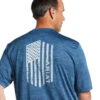 'Ariat' Men's Charger Vertical Flag Tee - Skyfall -Outdoor Clothing Store S22 MNS WEST 10039551 detail01 1024x1024@2x