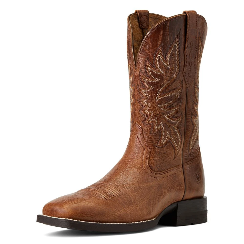 'Ariat' Men's 10.5" Brander Western Square Toe - Dark Tan 'Ariat' Men's 10.5" Brander Western Square Toe - Dark Tan -Outdoor Clothing Store S22 MNS WEST 10040408 3