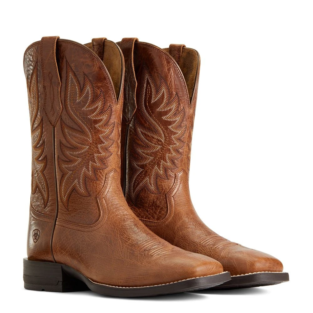 'Ariat' Men's 10.5" Brander Western Square Toe - Dark Tan 'Ariat' Men's 10.5" Brander Western Square Toe - Dark Tan -Outdoor Clothing Store