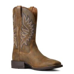 'Ariat' Men's 11" Brander Western Square Toe - Bear Brown -Outdoor Clothing Store S22 MNS WEST 10040409 medial cbea2798 0839 4bf4 8eb5 f56835e558a1 1024x1024@2x