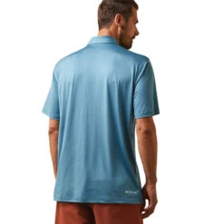 'Ariat' Men's Charger 2.0 Polo - Eurasian Teal -Outdoor Clothing Store S23 MNS WEST 10043573 back 1024x1024@2x