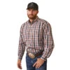 'Ariat' Men's Wrinkle Free Owen Button Down - Nutmeg -Outdoor Clothing Store S23 MNS WEST 10043646 front 1024x1024@2x