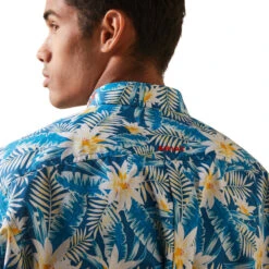 'Ariat' Men's Team Spencer Casual Button Down - Lyons Blue -Outdoor Clothing Store S23 MNS WEST 10043695 detail02 1024x1024@2x