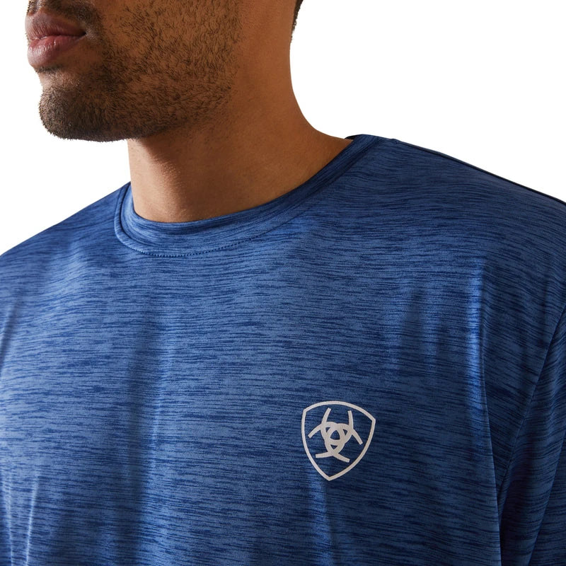 'Ariat' Men's Charger Ariat Proud Shield T-Shirt - Monaco Blue 'Ariat' Men's Charger Ariat Proud Shield T-Shirt - Monaco Blue -Outdoor Clothing Store