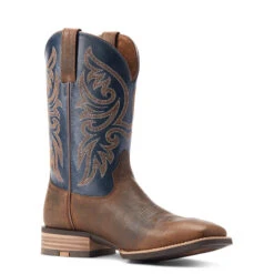 'Ariat' Men's 11" Slingshot Western Square Toe - Rowdy Rust / Dark Denim -Outdoor Clothing Store S23 MNS WEST 10044566 medial 1024x1024@2x