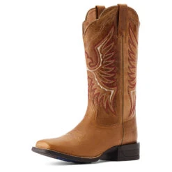'Ariat' Women's Rockdale Western Square Toe - Almond Buff -Outdoor Clothing Store S23 WMS WEST 10044415 3 4 front 1024x1024@2x