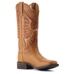 'Ariat' Women's Rockdale Western Square Toe - Almond Buff -Outdoor Clothing Store S23 WMS WEST 10044415 medial 1024x1024@2x