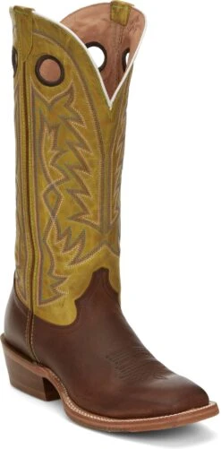 'Tony Lama' Men's 15" Fairview Buckaroo Western Square Toe - Brown / Moss Green -Outdoor Clothing Store TNL 001 SA2001 1024x1024@2x