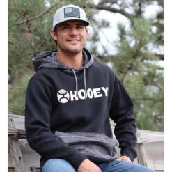 'Hooey' Men's "Lock-Up" Hoody - Black / Grey -Outdoor Clothing Store hunter 1000x1000 b74e2f65 34e8 4f05 a089 15f7344b9140 1024x1024@2x