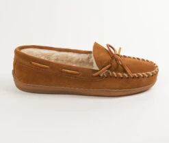 'Minnetonka' Men's Pile Lined Hardsole Moc Slipper - Brown (Wide) -Outdoor Clothing Store mens slippers pile hardsole brown 3902 02 6882c7bb 323b 48a7 8140 53ae4c320c38 1024x1024@2x