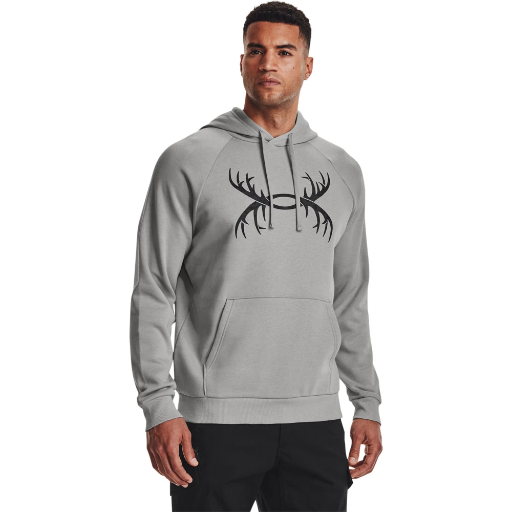 'Under Armour' Men's Rival Fleece Antler Hoodie - Tin 'Under Armour' Men's Rival Fleece Antler Hoodie - Tin -Outdoor Clothing Store s7.V5 1365679