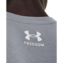 'Under Armour' Men's Freedom Hook T-Shirt - Steel / White -Outdoor Clothing Store s7.V5 1370304 035 BCKDET 1024x1024@2x