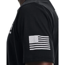 'Under Armour' Men's Freedom Flag T-Shirt - Black / White -Outdoor Clothing Store s7.V5 1370810 001 SIDEDET 1024x1024@2x