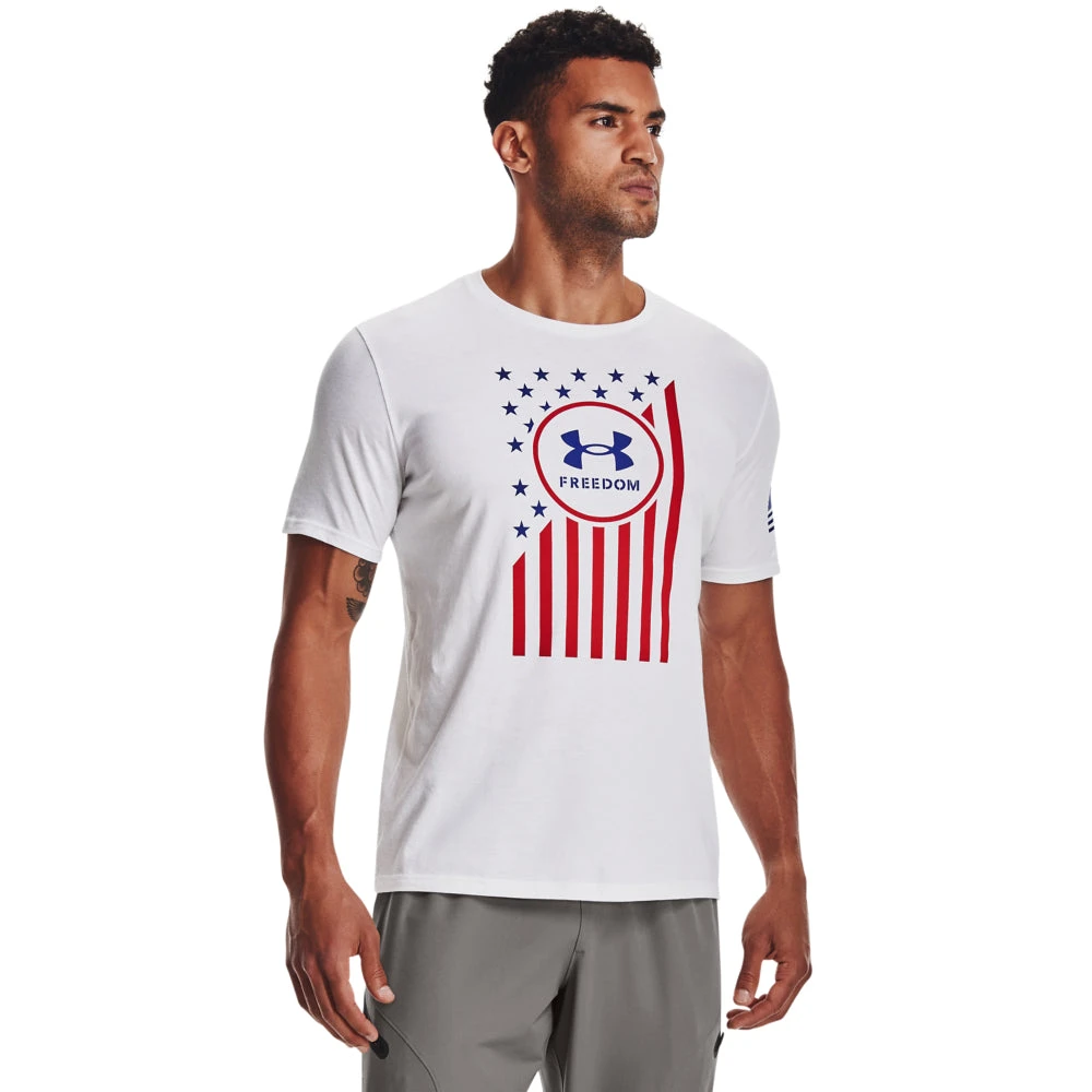 'Under Armour' Men's Freedom Chest Flag T-Shirt - White / Steel 'Under Armour' Men's Freedom Chest Flag T-Shirt - White / Steel -Outdoor Clothing Store s7.V5 1370825