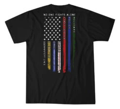 'Howitzer' Men's No One Fights Alone T-Shirt - Black
